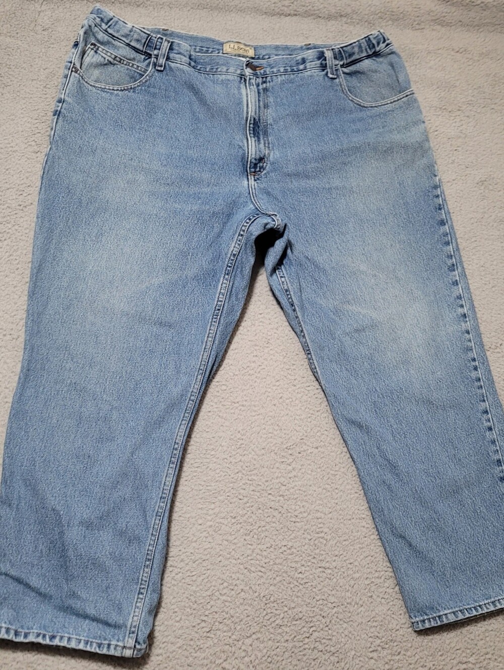 LL Beans Men's Jeans Size 44x28 With Elastic Strips on Waist